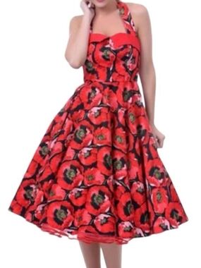Bettie Page | Dresses | Bettie Page Roman Holiday Dress Red | Poshmark